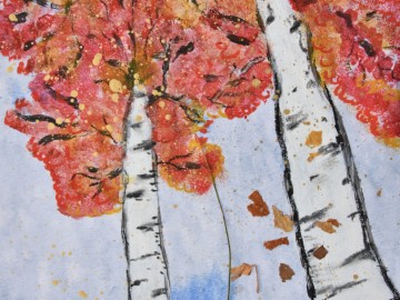 Hanna Lewandowska, Szkoła Podstawowa im. H. Sienkiewicza w Niesułkowie, „Jesienne brzozy w zagajniku”, 